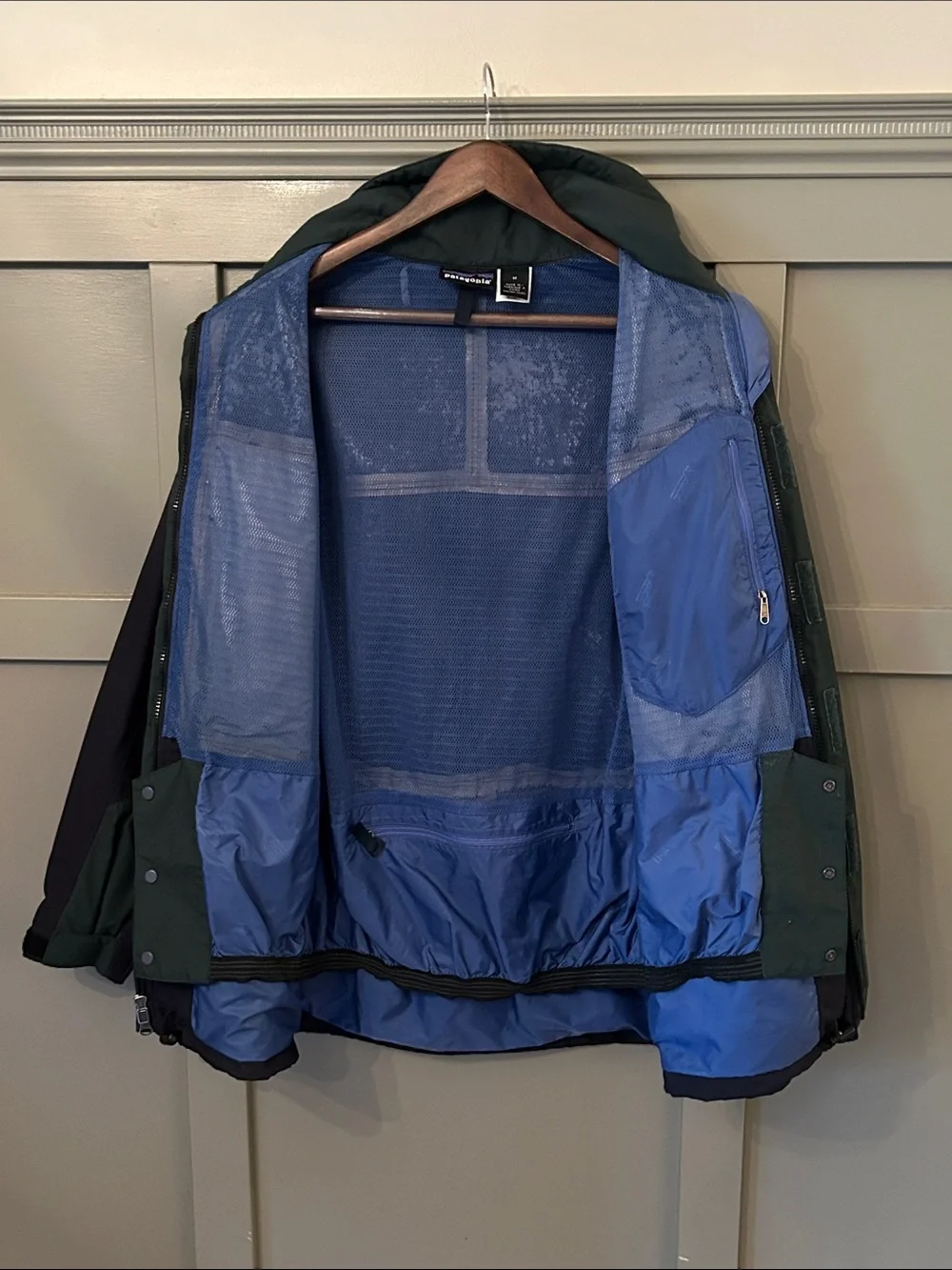 Patagonia Full Zip Shell Jacket Coat Vintage 2004 Y2K Black Size Medium